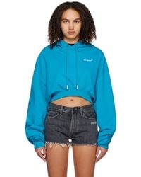 Off-White c/o Virgil Abloh - Cropped Cotton Hoodie - Lyst