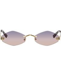 Cartier - 'Panthère De Geometric Rimless Sunglasses - Lyst