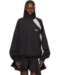 Y-3 - Raw Edge 3 Stripes Nylon Shell Jacket - Lyst