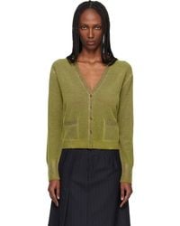 Maison Margiela - Virgin Wool V Neck Cardigan - Lyst