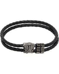 Versace - 'La Medusa' Leather Bracelet - Lyst