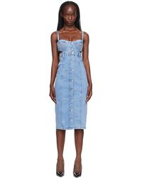 Moschino Jeans - Cutout Denim Midi Dress - Lyst