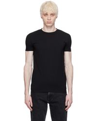 ZEGNA - Black Round Neck T-shirt - Lyst