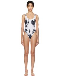 Jean Paul Gaultier - Maillot De Bain Noir Et Blanc À Motifs Body Morphing Et Fleuri - Lyst