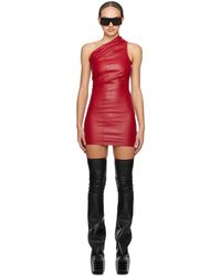 Rick Owens - Red Athena Leather Minidress - Lyst