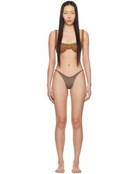 Isa Boulder - Bikini brun à garnitures tressées exclusif à ssense - Lyst