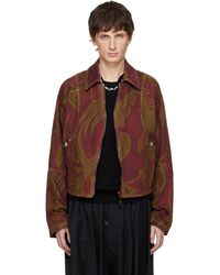 Vivienne Westwood - Blouson De Style Pourpoint Brun Et Rouge En Denim - Lyst