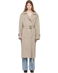 TOTEME - Taupe Crisp Summer Trench Coat - Lyst