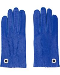 Ami Paris - Grained Leather Gloves - Lyst