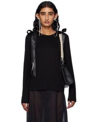 Simone Rocha - Bow Ribbon Tail Long Sleeve T-Shirt - Lyst