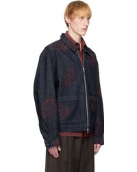 メンズ Dries Van Noten Verner Panton Edition ネイビー エンブロイ