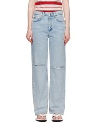 Rag & Bone - Straight Shea Relaxed High Rise Jeans - Lyst