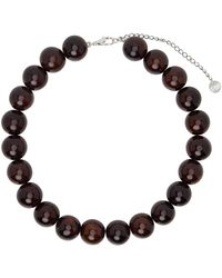Paloma Wool - Collier corbetti i brun à perles de céramique - Lyst