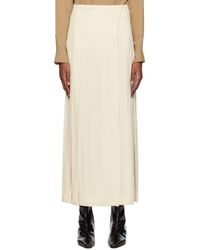 Totême - Toteme Off-white Pleated Maxi Skirt - Lyst