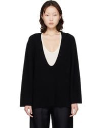 Loulou de Saison - Gabe U Neck Ribbed Cashmere Sweater - Lyst