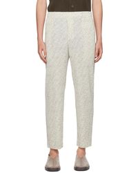 Homme Plissé Issey Miyake - Homme Plissé Issey Miyake Off- Diagonals Trousers - Lyst