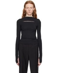 Helmut Lang - Black Slit Long Sleeve T-shirt - Lyst