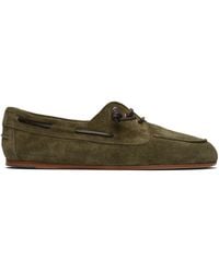 DSquared² - Khaki Embossed-Logo Boat Shoes - Lyst