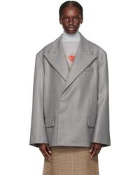 Acne Studios - Gray Relaxed-fit Blazer - Lyst