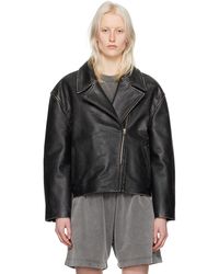Acne Studios - Black Padded Leather Jacket - Lyst