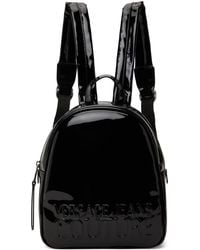 Versace Jeans Couture Patent Logo Backpack - Black