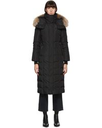 Mackage Black Down And Fur Maxi Jada Coat