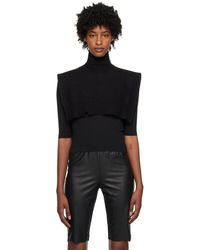 MM6 by Maison Martin Margiela - Black Distressed Stole - Lyst