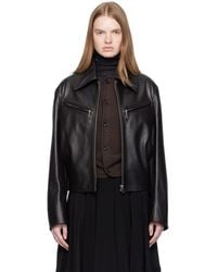 Lemaire - Boxy Leather Blouson Jacket - Lyst