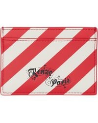 KENZO - Off- Paris Striped Card Holder - Lyst