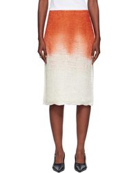Bottega Veneta - Lightweight Wool Silk Overdye Knit Midi Skirt - Lyst