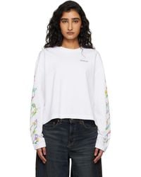 Off-White c/o Virgil Abloh - Diagonal Glowing Flower T-Shirt - Lyst