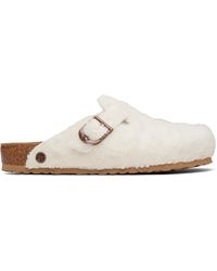 Birkenstock - Off- Boston Wooly Moon Buckle Loafers - Lyst