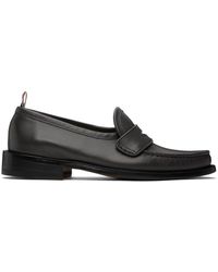 Thom Browne - Gray Pleated Varsity Loafers - Lyst