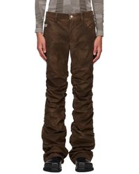 MISBHV - Ruched Faux-Suede Tapered Trousers - Lyst