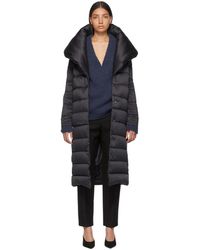 Herno Black Down Long Bonbon Coat