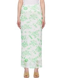 Moschino - Floral Print Mesh Maxi Skirt - Lyst