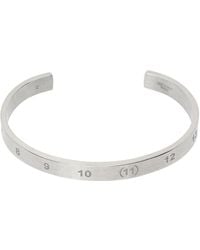 Maison Margiela - Silver Numerical Cuff Bracelet - Lyst