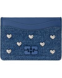 Ganni - Bou Denim Card Holder - Lyst