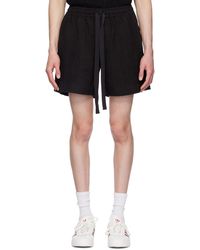 Commas - Short De Détente Noir En Lin - Lyst