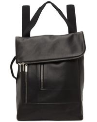 Rick Owens Leather Cargo Backpack - Black