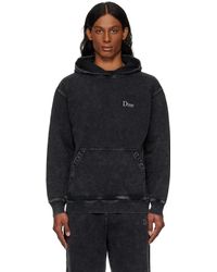 Dime - Pull À Capuche Noir En Jersey Bouclette À Logo - Lyst
