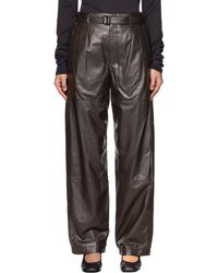 Lemaire - ドローストリング パラシュート レザーパンツ - Lyst