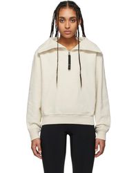 Reebok X Victoria Beckham Off-white Cropped Cowl Pullover - Natural