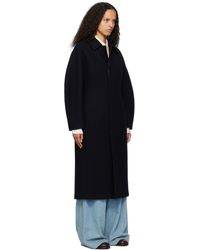 AURALEE Cashmere Wool Mosser Soutien Collar Coat in Black | Lyst