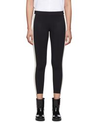 Moncler Legging noir et blanc Side Stripe