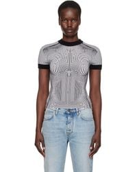 Jean Paul Gaultier - 'The Morphing Pinstripes Jacquard' T-Shirt - Lyst
