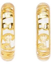 Marc Jacobs - Transparent & Gold Monogram Hoop Earrings - Lyst