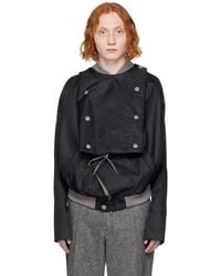 Vivienne Westwood - Black Double-breasted Bomber Jacket - Lyst
