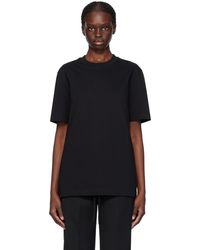 Helmut Lang - T-shirt noir en jersey épais - Lyst