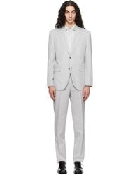 BOSS - Two-Piece Regular-Fit Stretch Bouclé Suit - Lyst